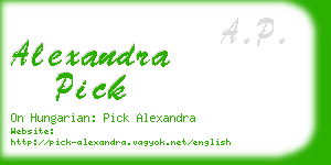 alexandra pick business card